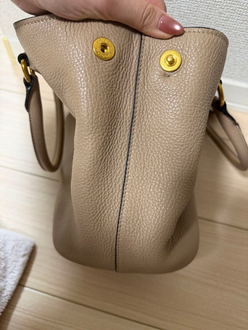 PRADA プラダ ハンドバッグ 2WAYベージュ 正規品 型崩れあり 美品