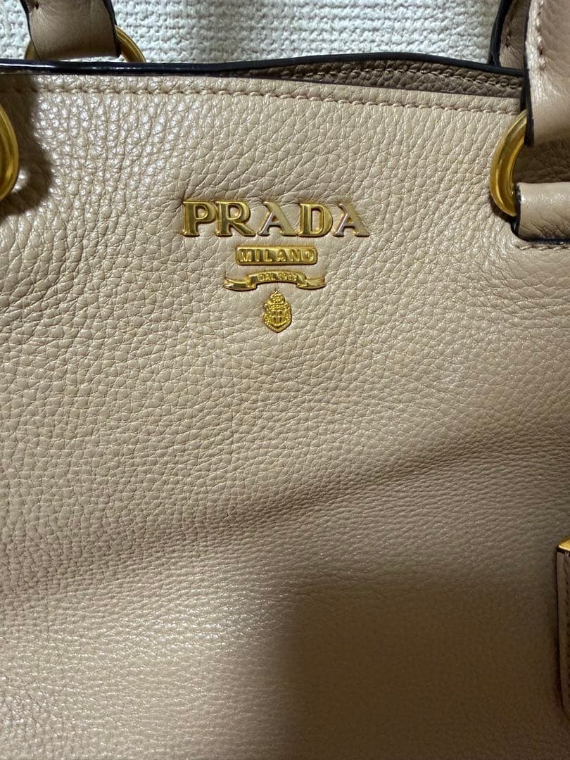 PRADA プラダ ハンドバッグ 2WAYベージュ 正規品 型崩れあり 美品
