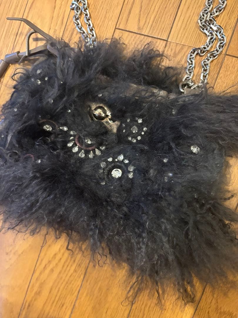 Chloeファー ビジュー ショルダーバッグ