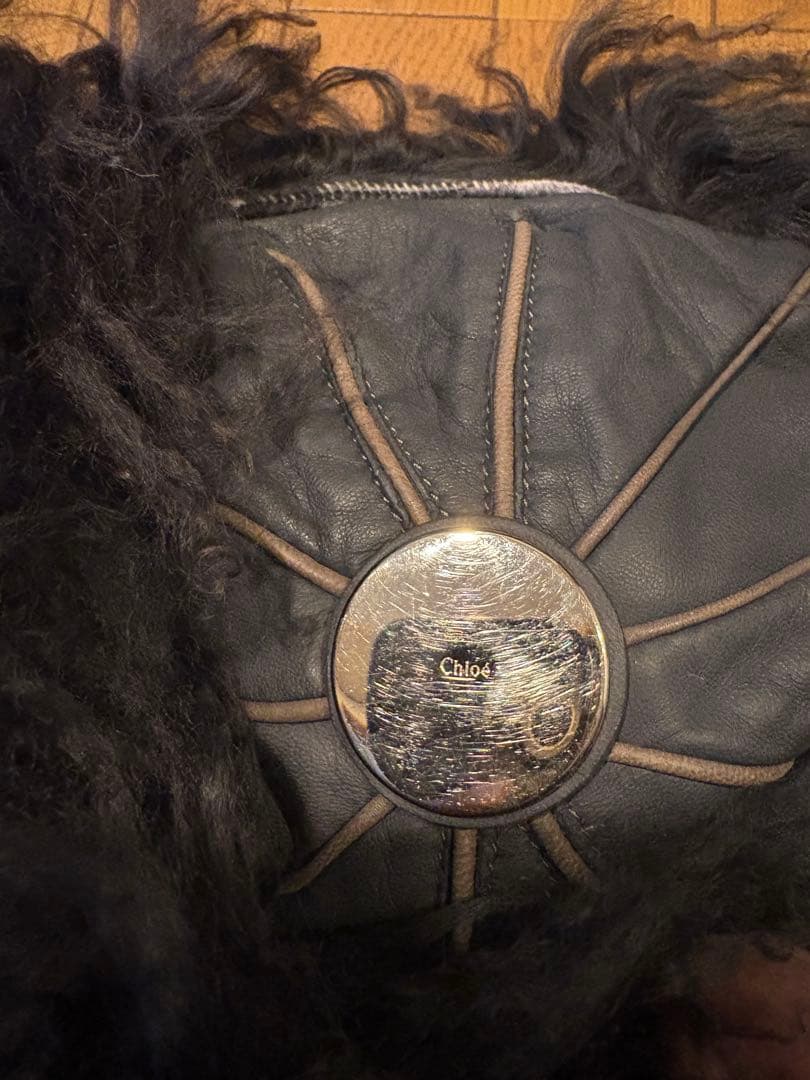 Chloeファー ビジュー ショルダーバッグ