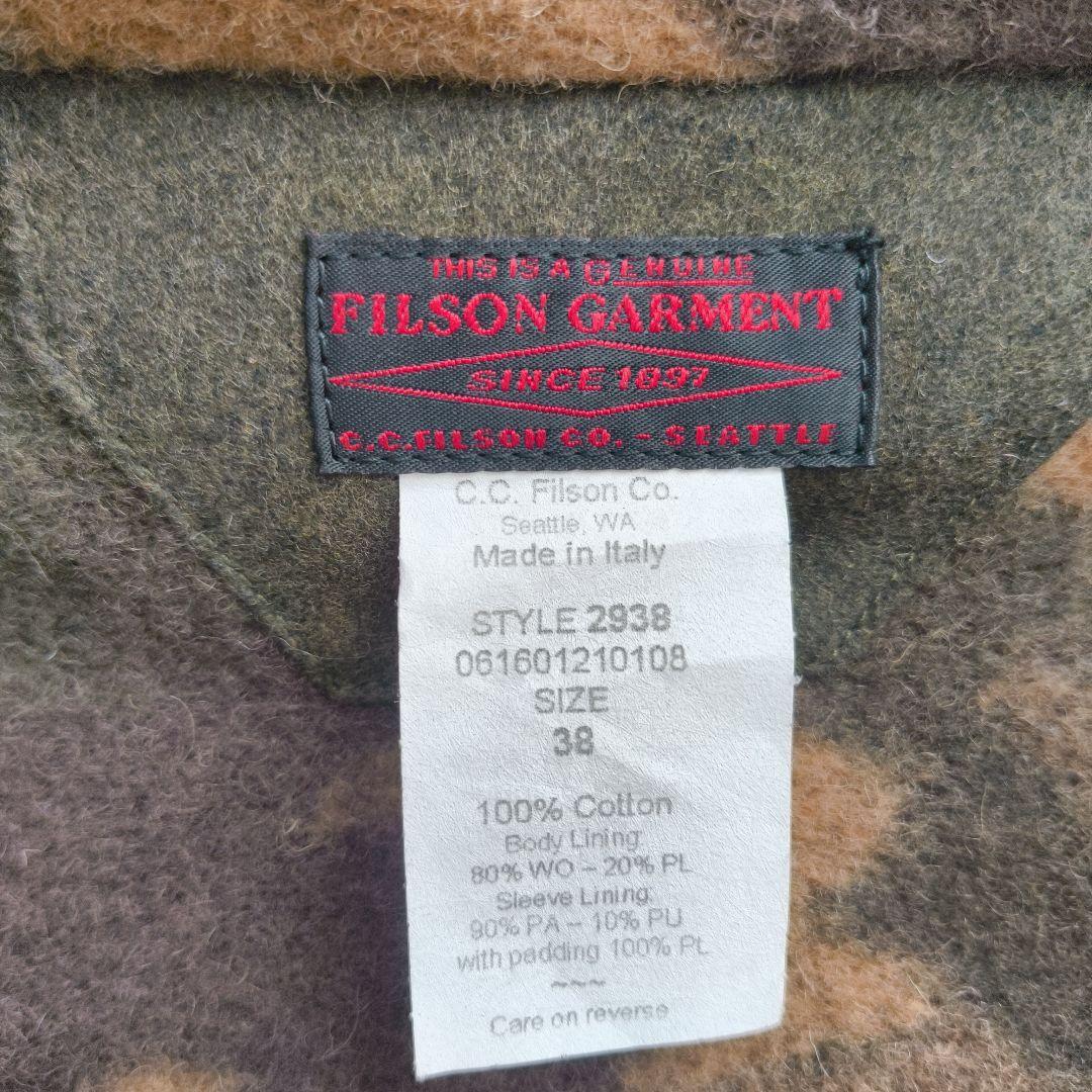 【美品】FILSON GARMENT オレンジ/カーキ ジャケット 38