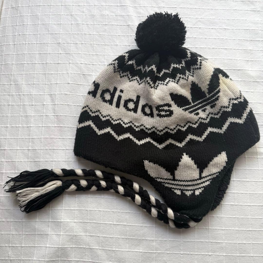 【レア】 adidas original ニット帽 Y2K フライトキャップ