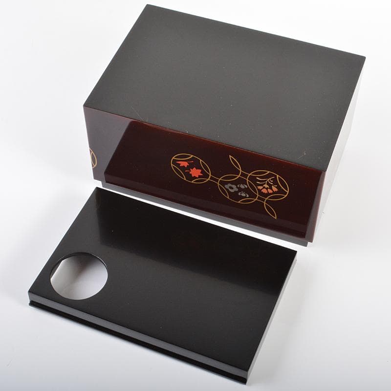 輪島塗　宗陽造　七宝蒔絵　茶箱　茶筅筒　茶碗など　四点　一式　M　R6237