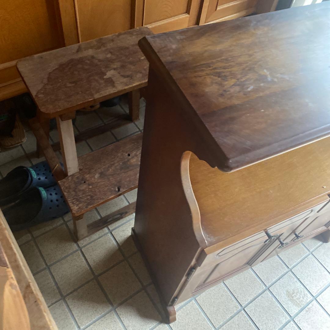 昭和レトロ　アンティーク調　木製キャビネット 幅約70cm 洋風　カリモク