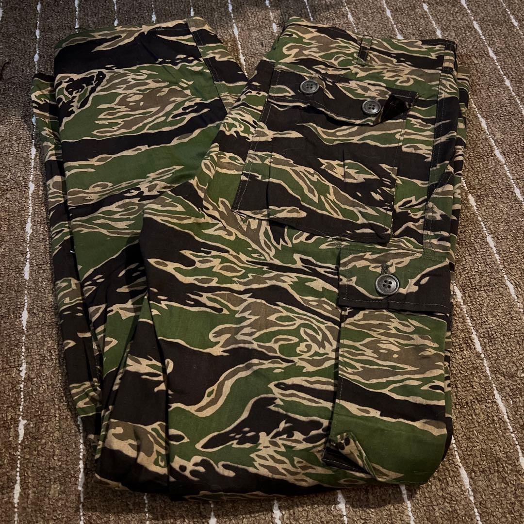 60S ベトナム戦　実物　タイガーストライプ　パンツ　ビンテージ　ミリタリー