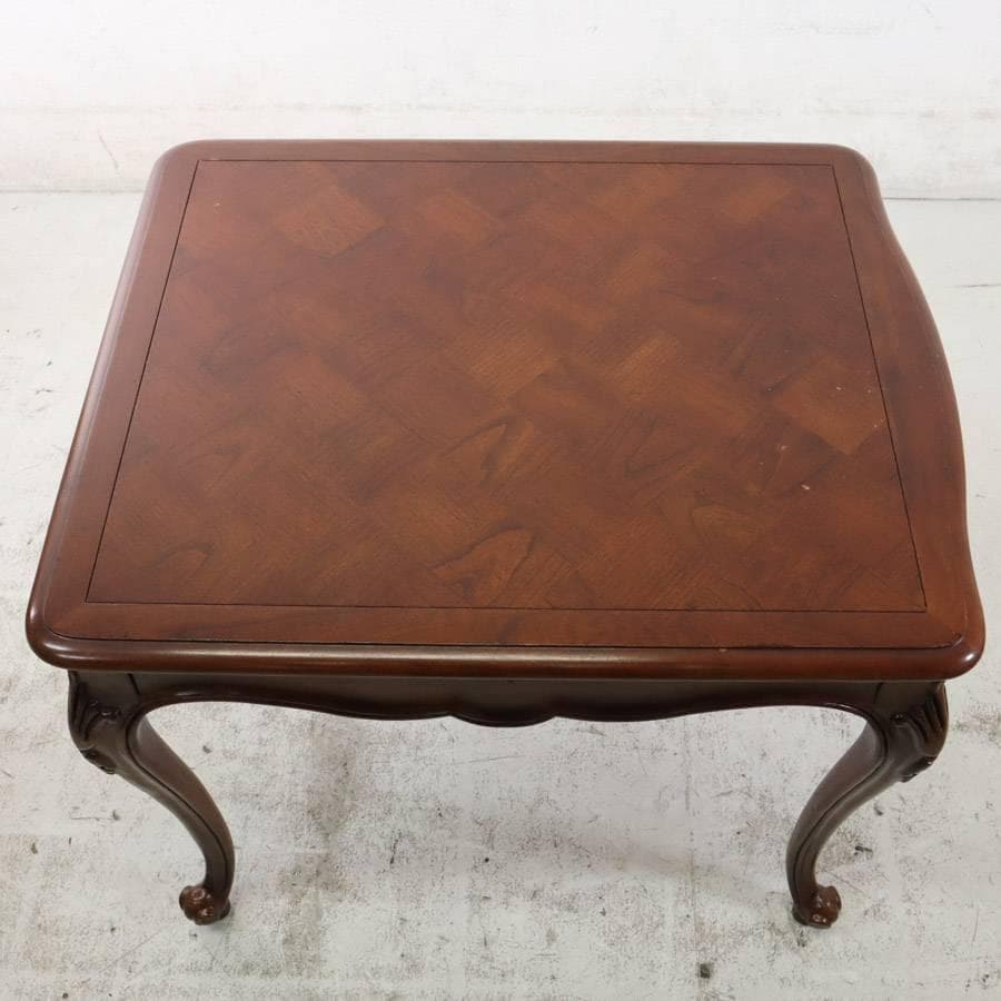 フレンチアンティーク調 サービングテーブル スライド天板付き サイドテーブル