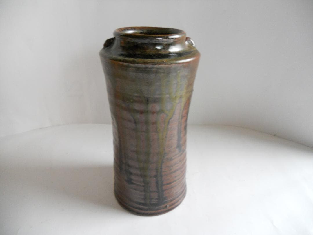 丹波焼 立杭焼 市野省三 作 省三窯 花入 木箱 共箱 新品 未使用 です。