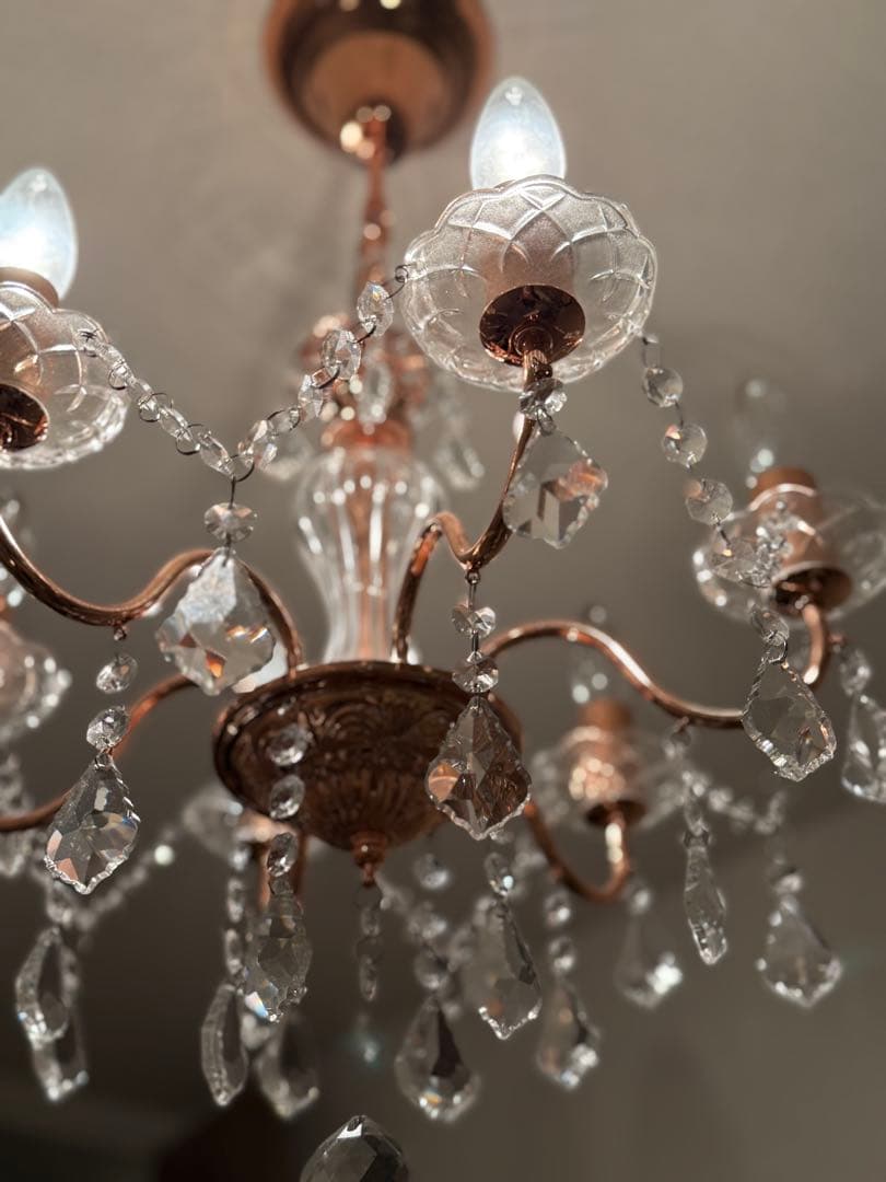 Francfranc アントイン シャンデリア 6灯 コッパー