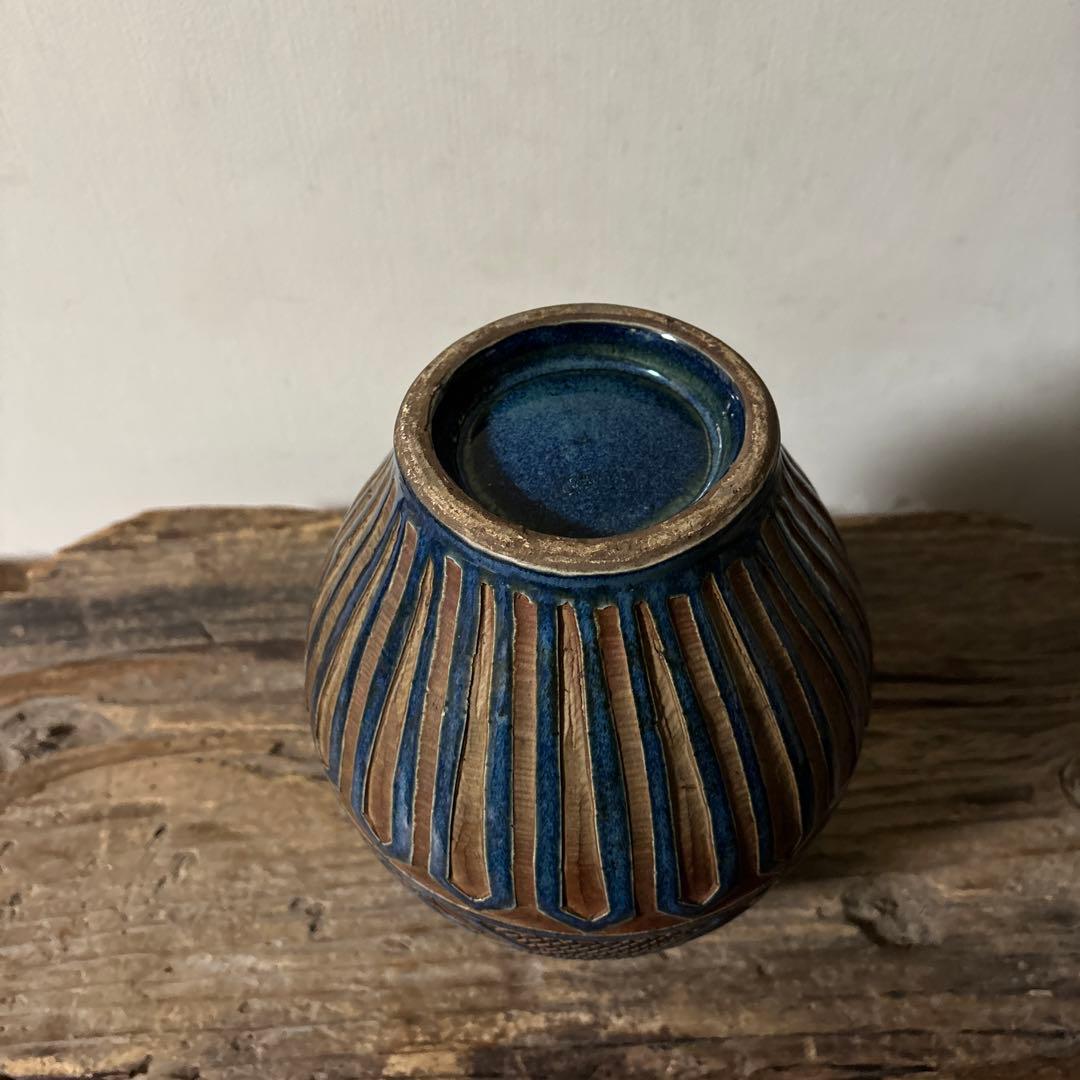 琉球　古典焼　小壺　④ 壺屋焼　やちむん　古民芸　アンティーク　骨董　検:李朝.