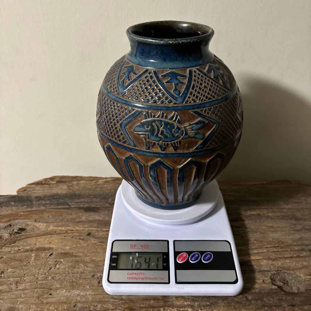 琉球　古典焼　小壺　④ 壺屋焼　やちむん　古民芸　アンティーク　骨董　検:李朝.