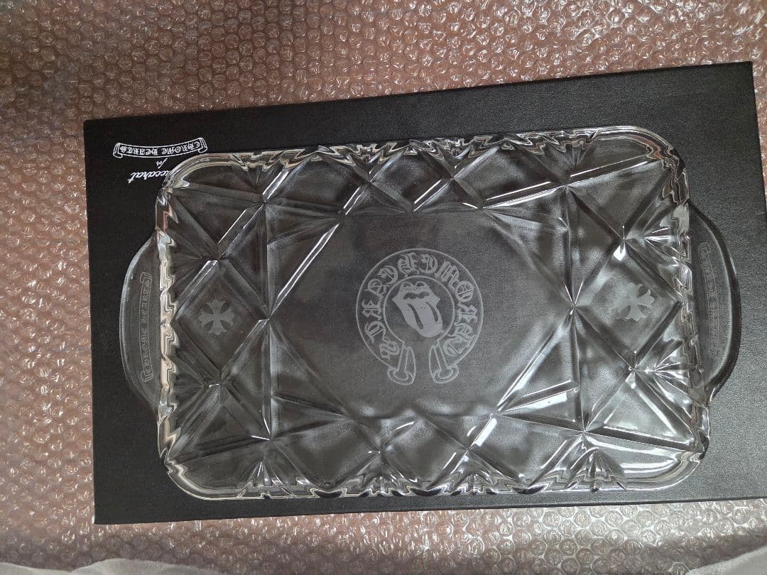 未使用保管品箱付美品クロムハーツバカラ中型トレーお皿ガラス送料無料