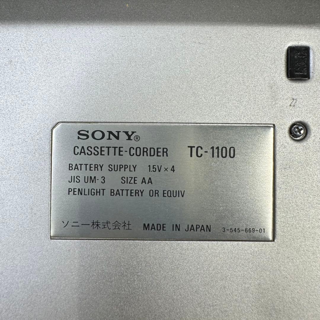 Y*o様 【ジャンク】 SONY TC-1100カセットプレーヤー REC機能付