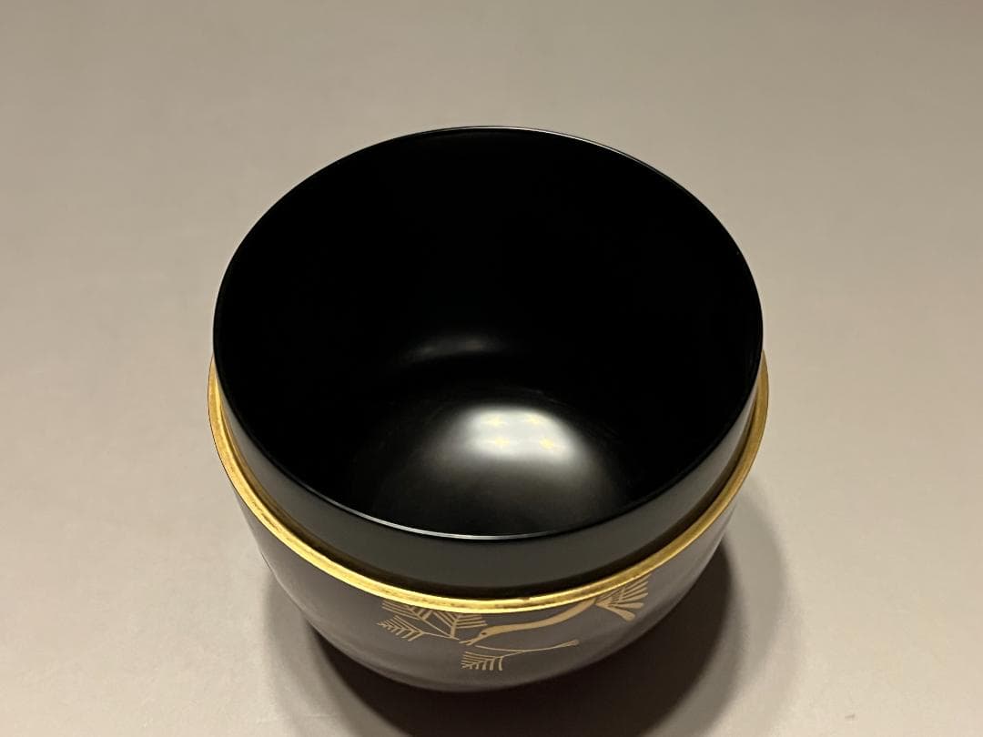 @cold water様　尋牛斎　松喰鶴蒔絵　大棗　司峰作　茶道具　表千家