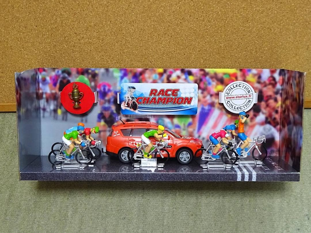 箱幅40ｃｍ 1/32 ツールドフランス Set 車両と7人の競技者フィギュア