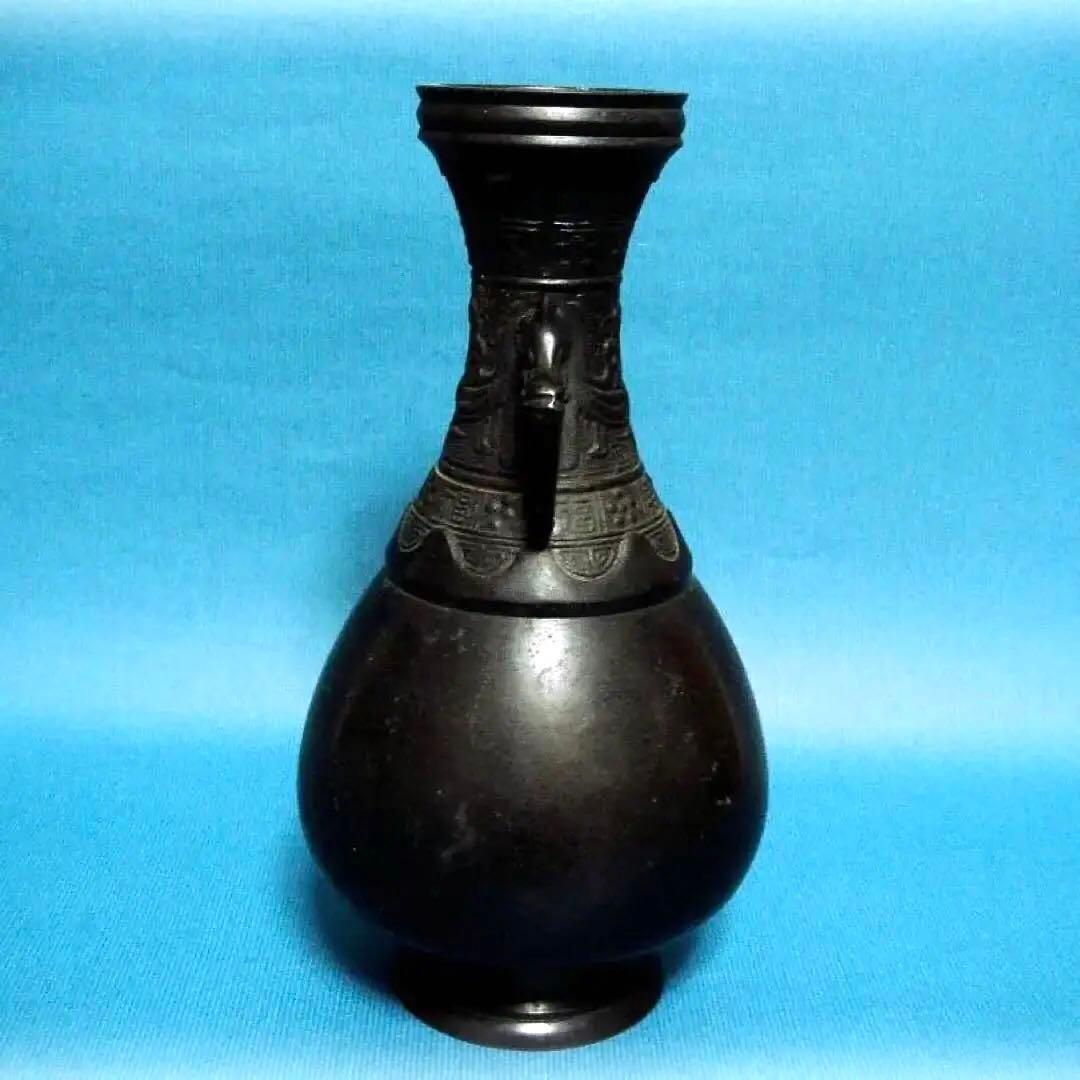 419『中国美術 唐銅 壺』　　/骨董品 古美術 古玩 アンティーク