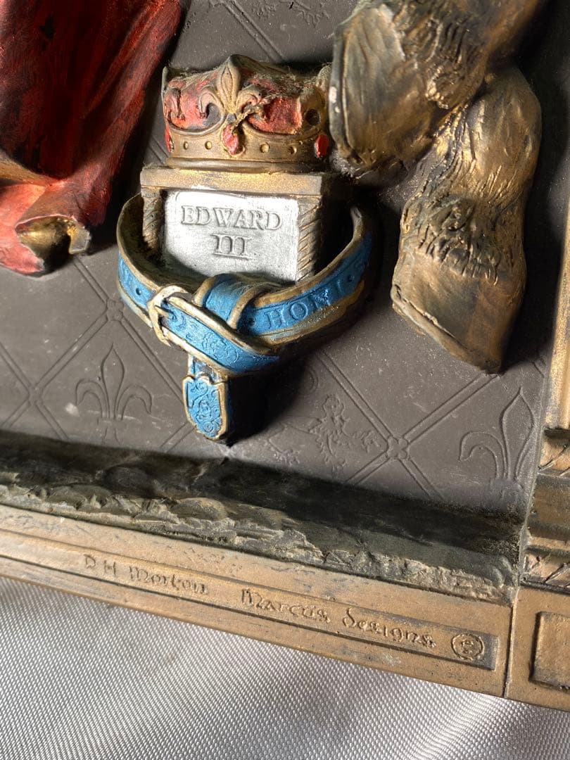 1704❣️ エドワード３世 レリーフ壁掛け彫刻