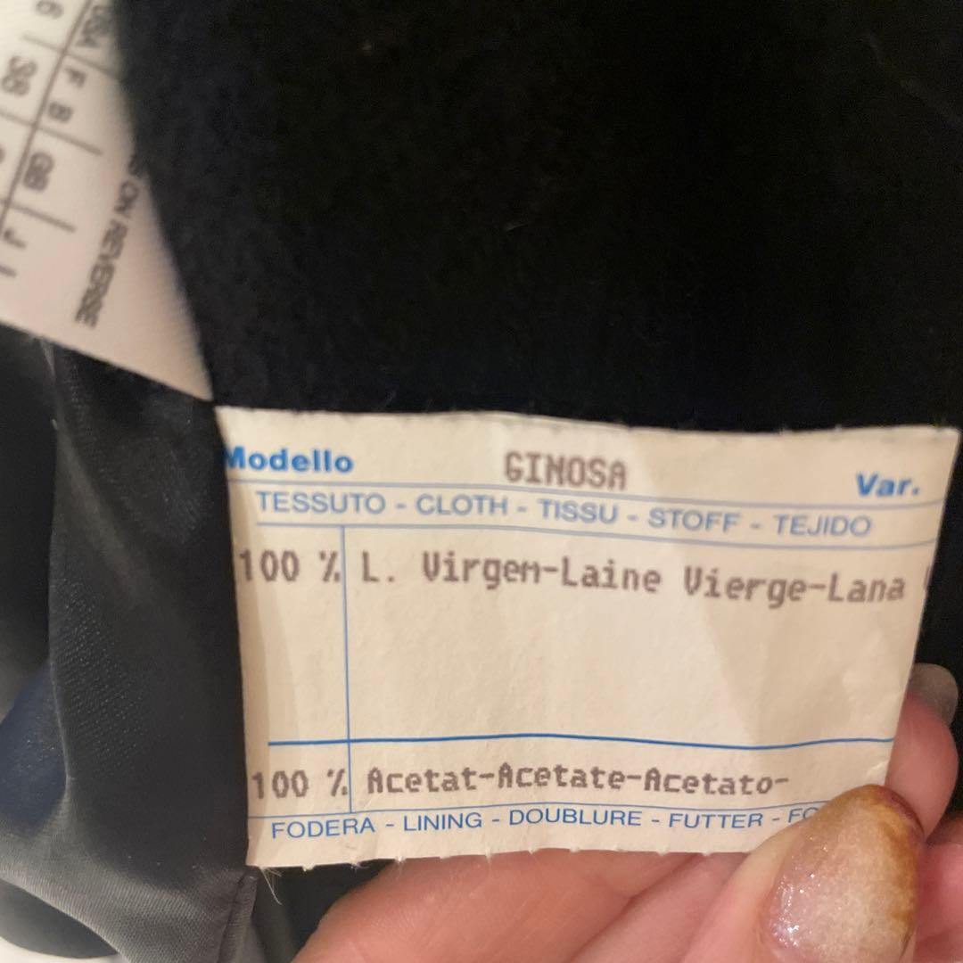 マックスマーラ　黒 ダブルブレスト チェスターコート レディース