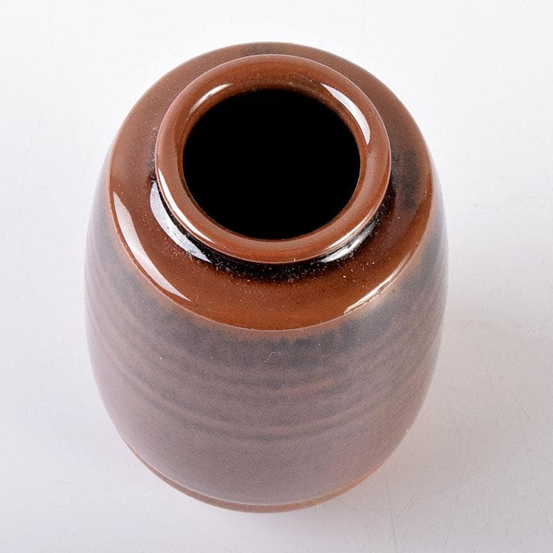 茶道具　加藤唐三郎造　古瀬戸　肩衝茶入　仕覆付　共箱　V　6978