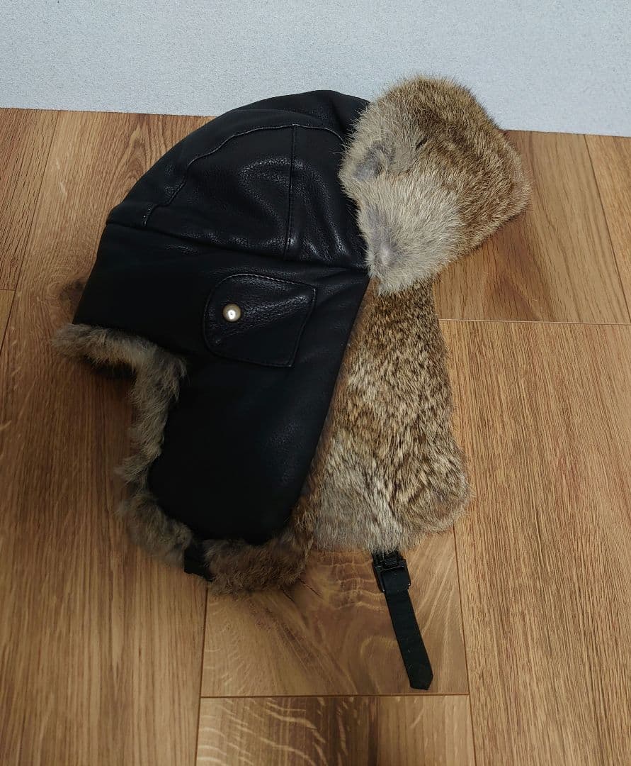 MAD BOMBER マッドボンバー 本革フライトキャップ ラビットファー