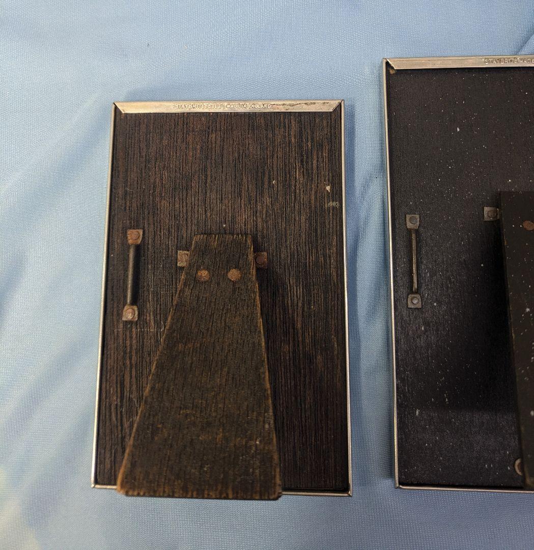 イギリス アンティーク クロームメッキ フォトフレーム ２個セット