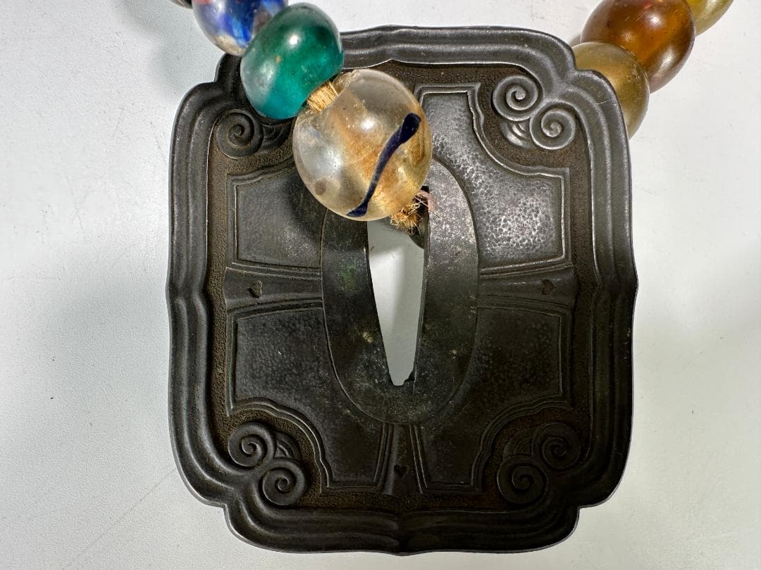 北海道アイヌ民族　アイヌ玉　首飾りタマサキ