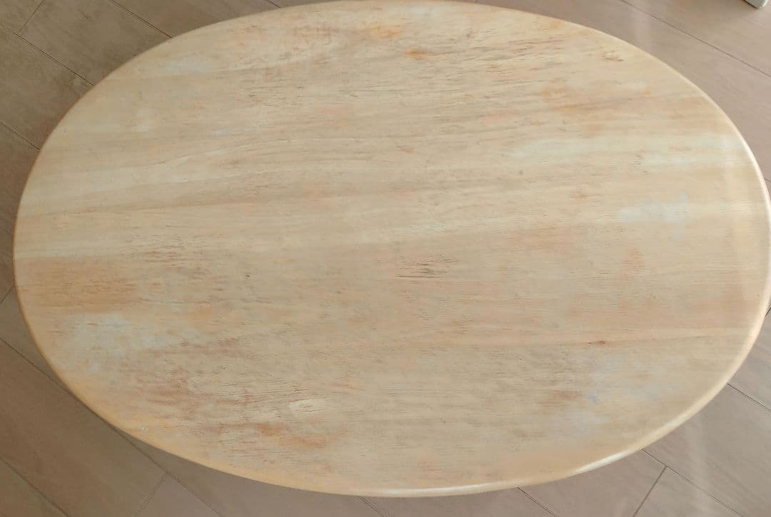 天然木　ちゃぶ台　楕円形　折りたたみ　テーブル　リビング　ナチュラル　レトロ