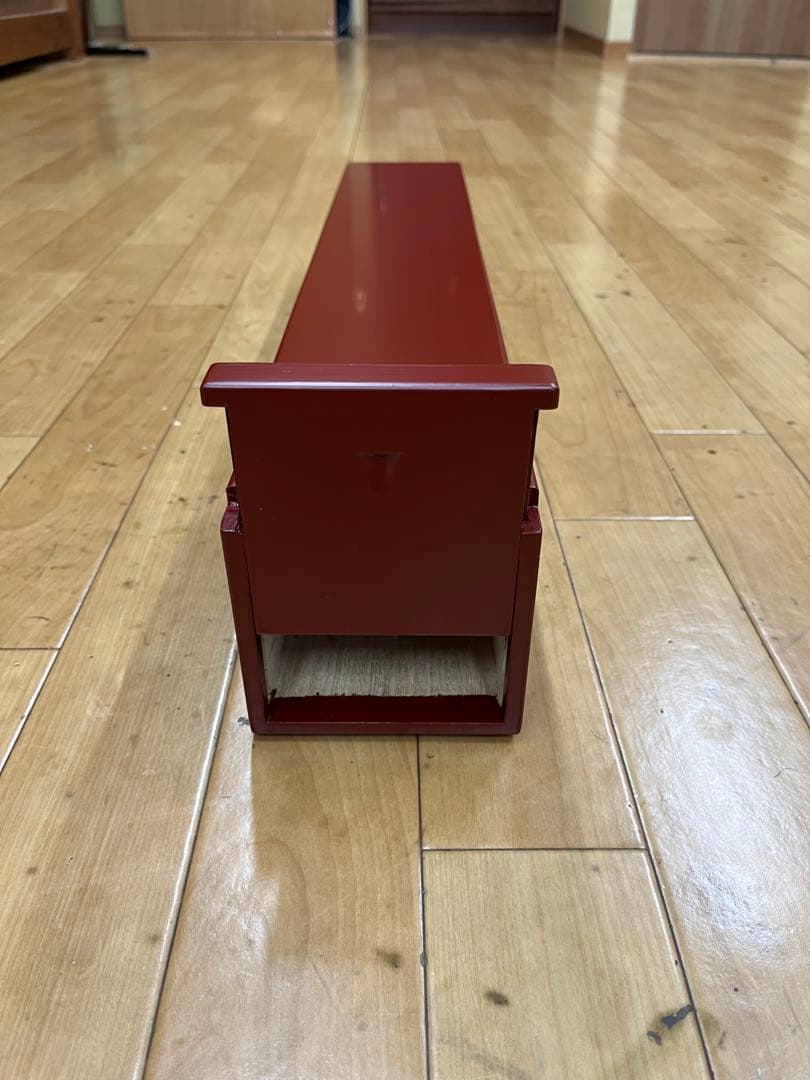 本漆塗り　(紅溜め艶消し) 掛軸用桐箱