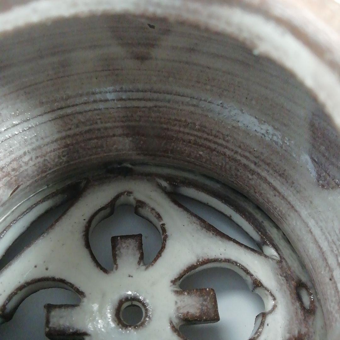 Ｔ７５４　蓋置　『紫三島砂金袋』『森里陶楽 造』　共箱　茶道具