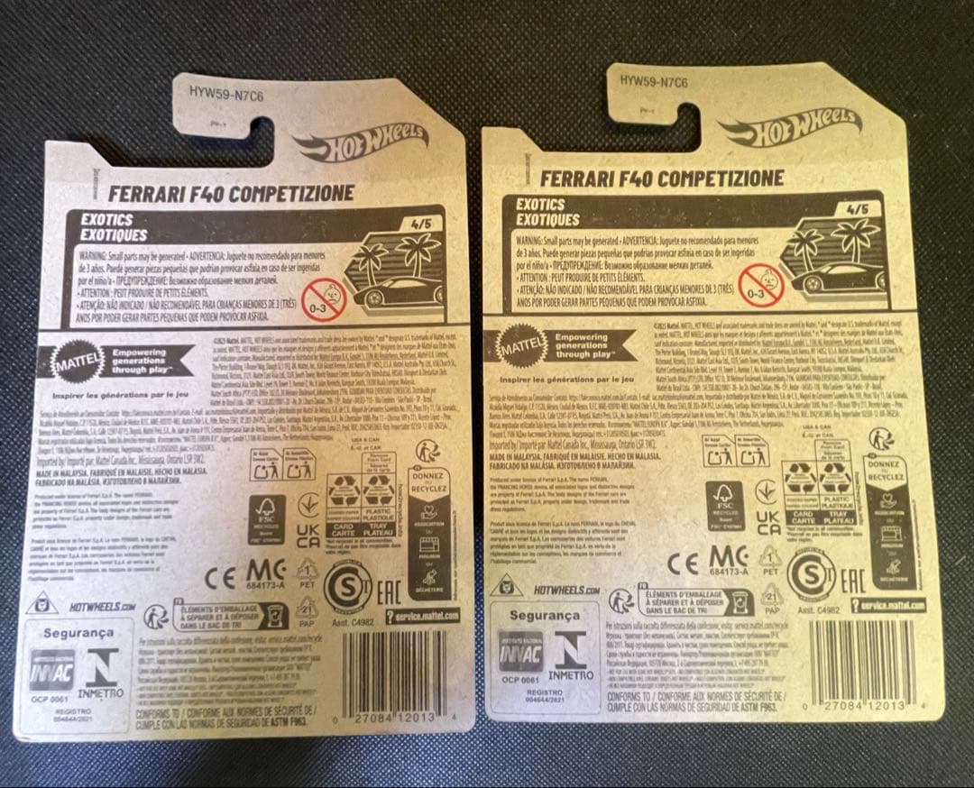 ホットウィール FERRARI F40 COMPETIZIONE ×２