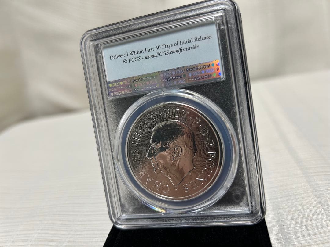 【PCGS鑑定 MS69】2024年 イギリス £2 ブリタニア銀貨