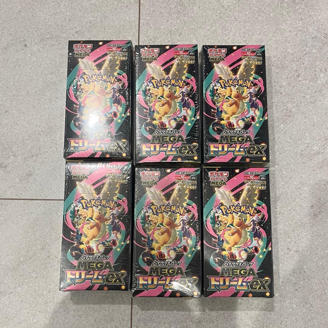 ポケモンカードゲーム MEGA ドリームex 6ボックス　シュリンク付き