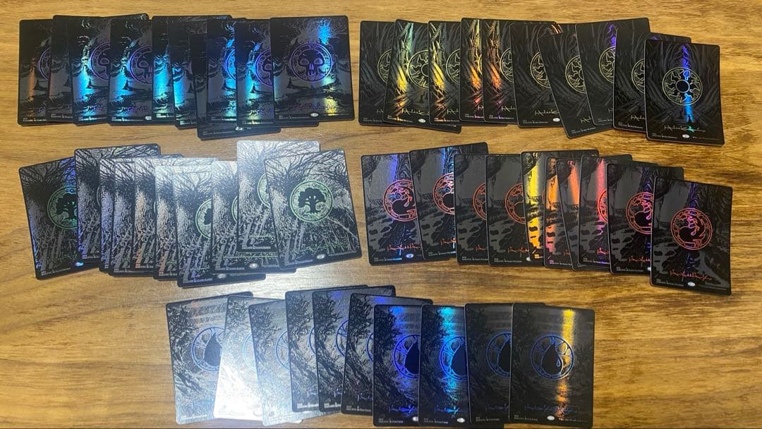 MTG 基本土地 オイルスリック Foil 50枚セット５種各10枚