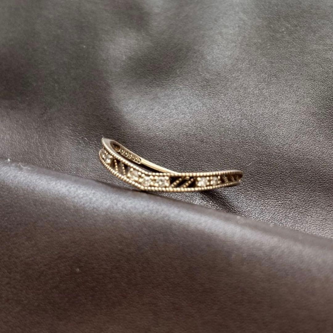 アガット agete 10K ダイヤモンドリング 16号