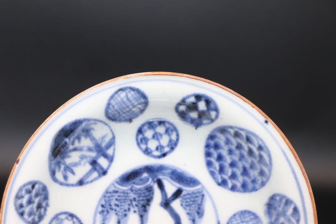 中国　清朝期　染付小皿　送料込み0911