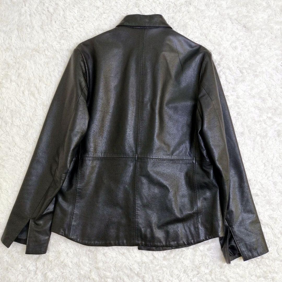 エディフィス　レザージャケット　ラムレザー　シープスキン　羊　本革　ブラック