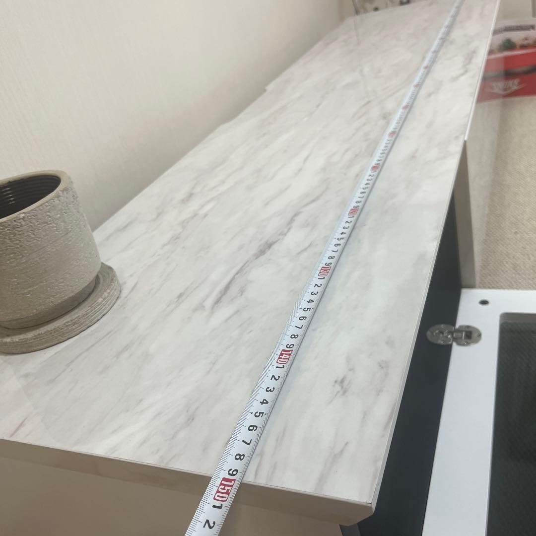 大理石調テレビボード