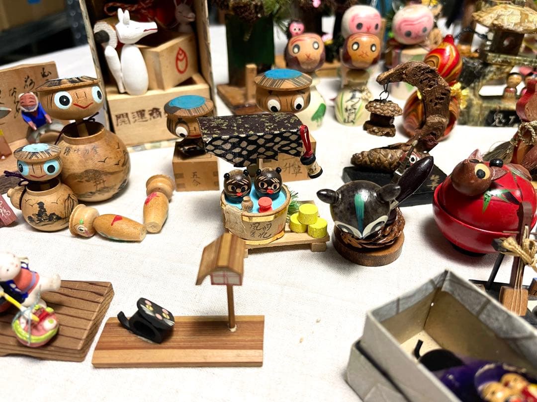 昭和の懐かしいものセット C　お土産こけし　豆こけし　まとめて　大量