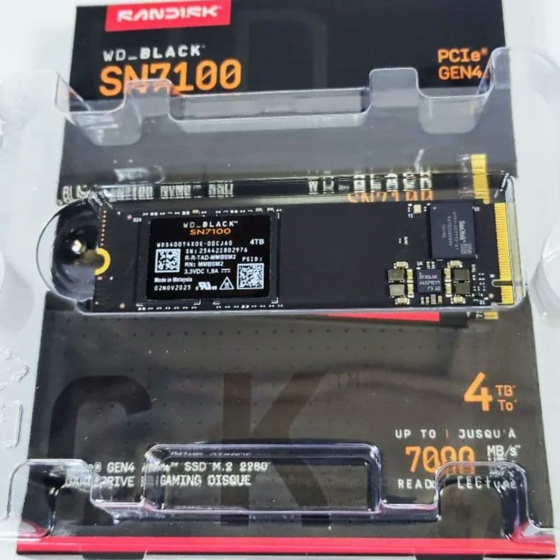 WD Black SN7100 4TB 昨年12月購入 125時間