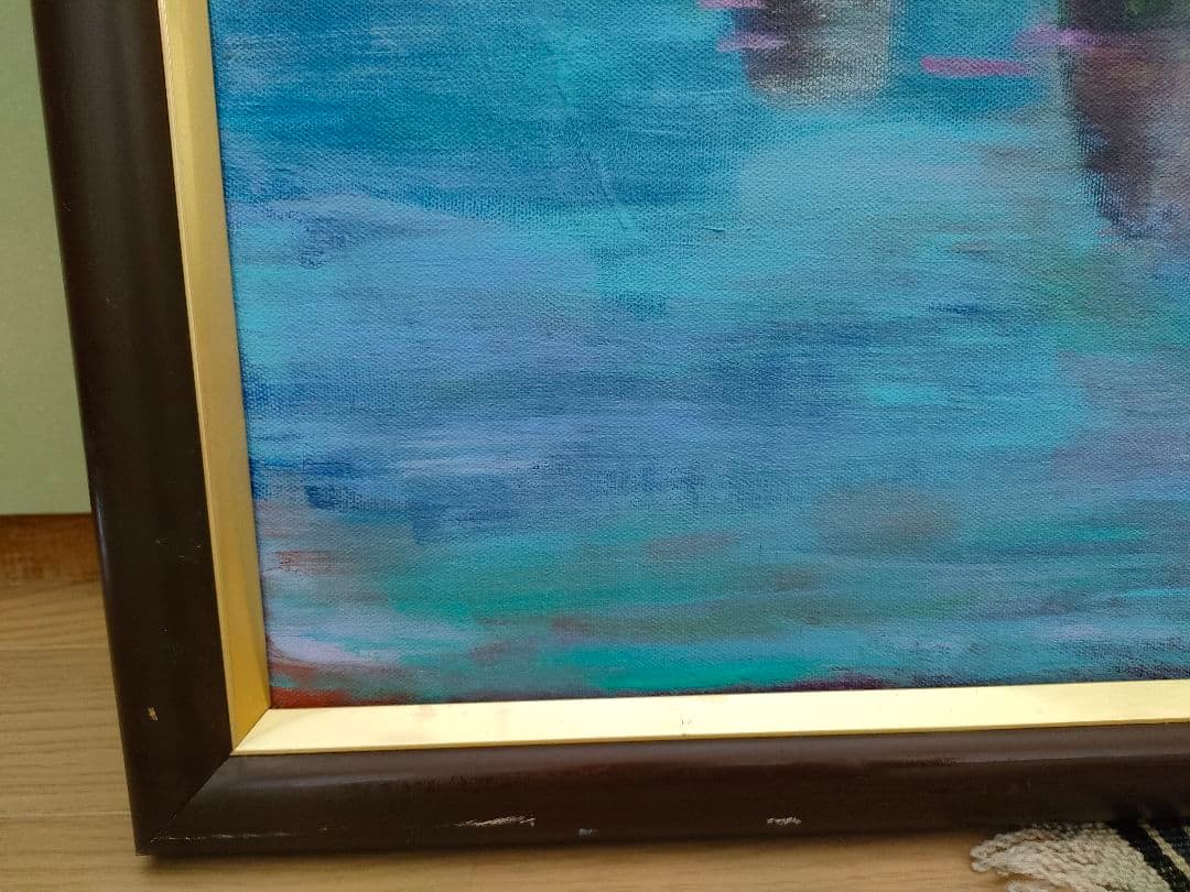 油彩画　油絵原画　Ｆ30号　【アンコールワット】　一点物　芸術作品