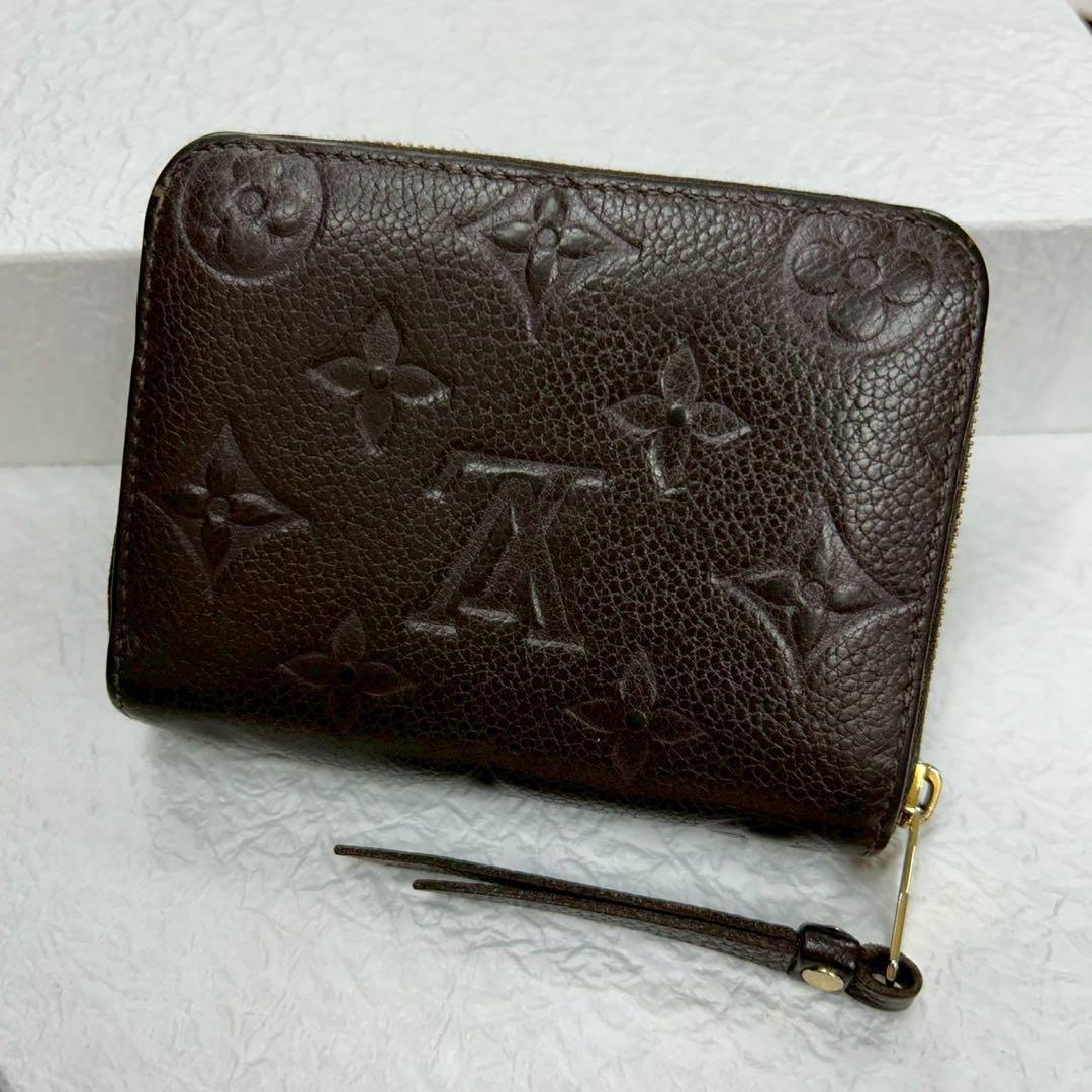 【極美品】ルイヴィトン　ジッピー　パース　アンプラント　ダークブラウン