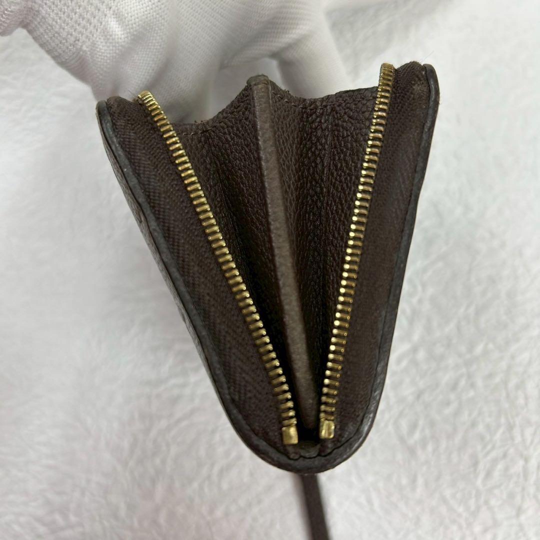 【極美品】ルイヴィトン　ジッピー　パース　アンプラント　ダークブラウン