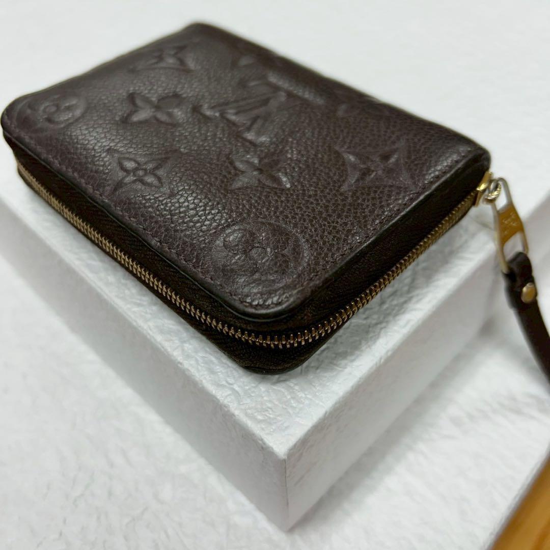 【極美品】ルイヴィトン　ジッピー　パース　アンプラント　ダークブラウン