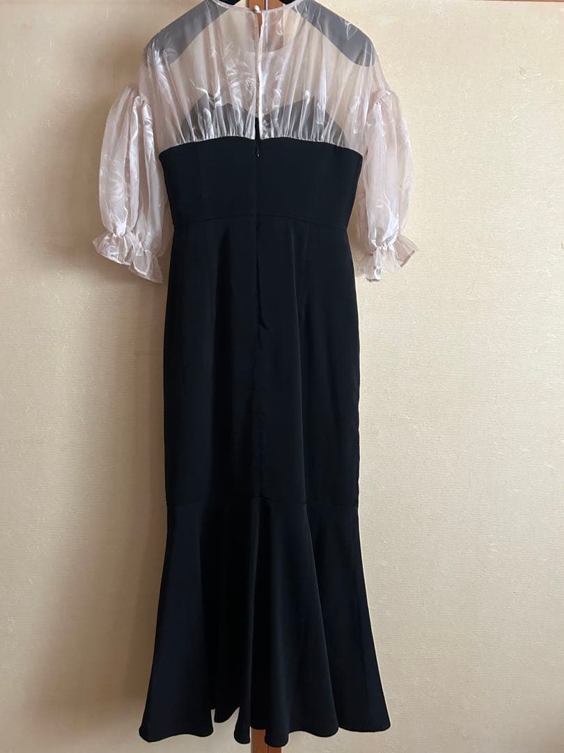 Acka sheer puff dress ブラック サイズ1