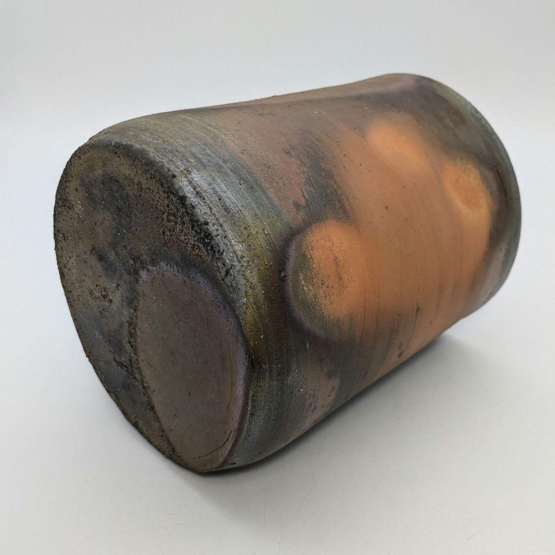 山下譲治 備前焼 窯変灰被り水指 共箱 水差し 茶道具 茶器 抹茶 食器