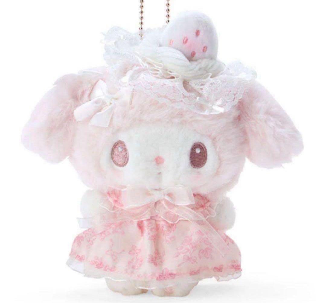サンリオ マイメロディ 白いちごのティータイム マスコット 新品 バースデー