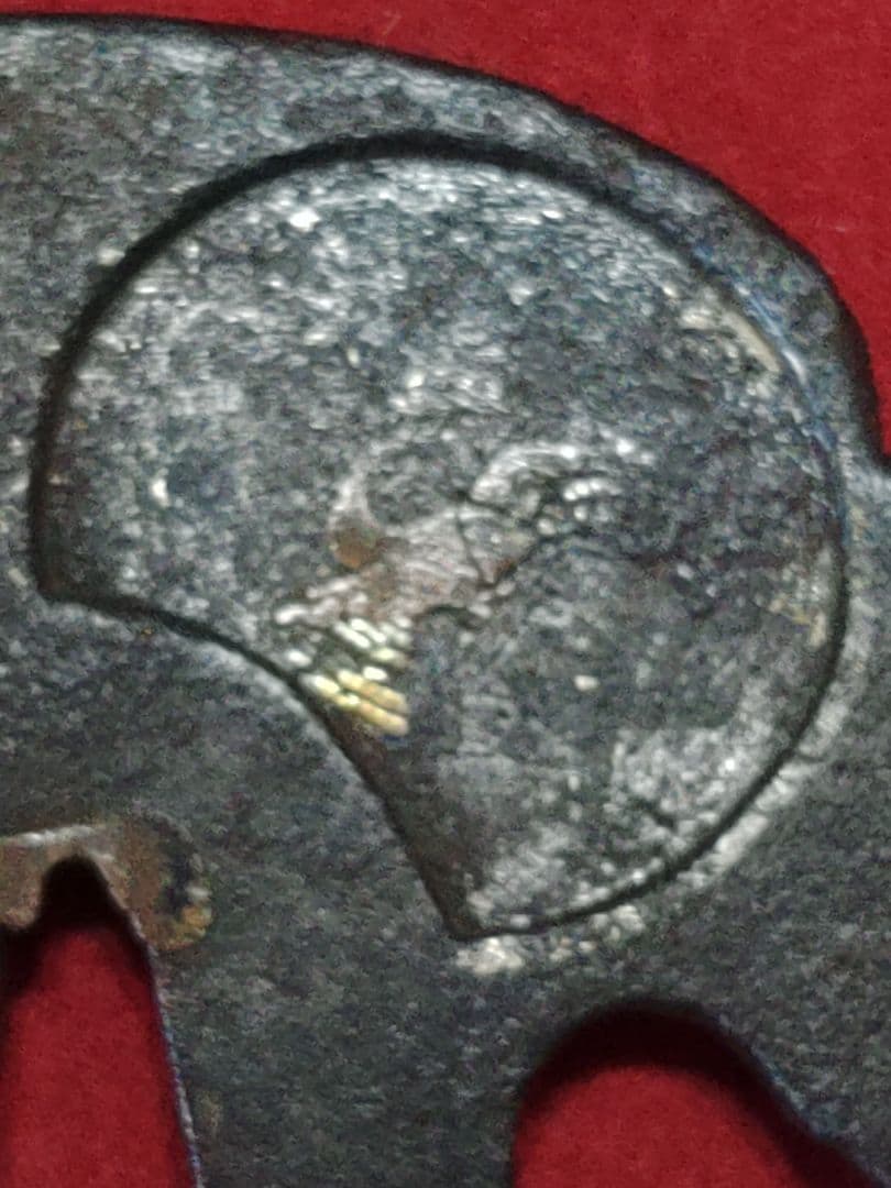 木瓜形鍔　象嵌　桐透かし　責金入り　武具　ツバ　かわいい鍔　つば　鉄製　刀装具