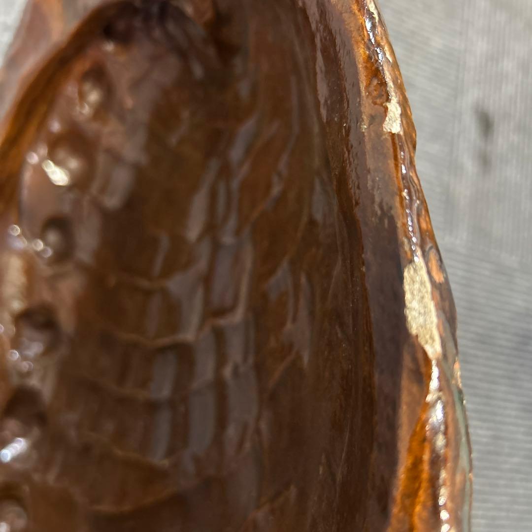 骨董品　大きなアワビの陶磁器