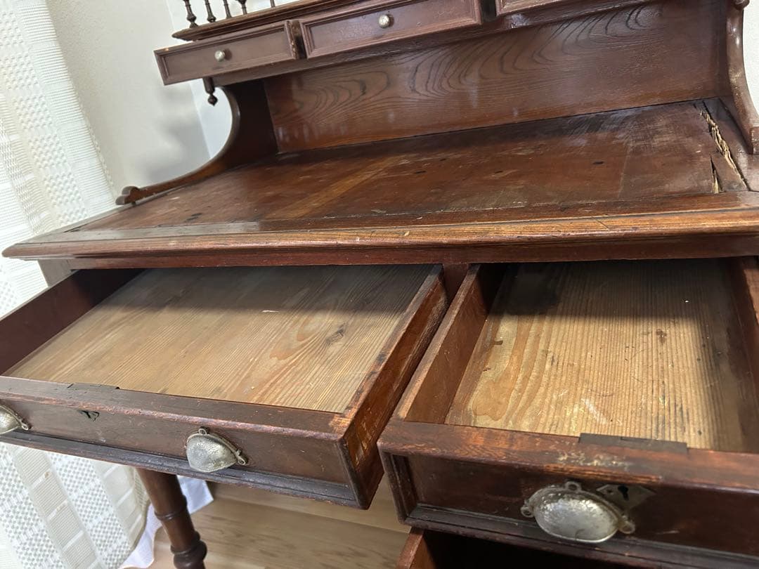 【限定値下中】アンティーク 飾り棚付き 文机 レトロ 古道具 値下12000円可