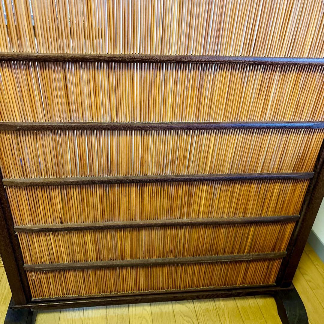 専用！和家具 高級和風伝統ヨシ入り衝立 1枚立てパーテーション 茶道具　間仕切り