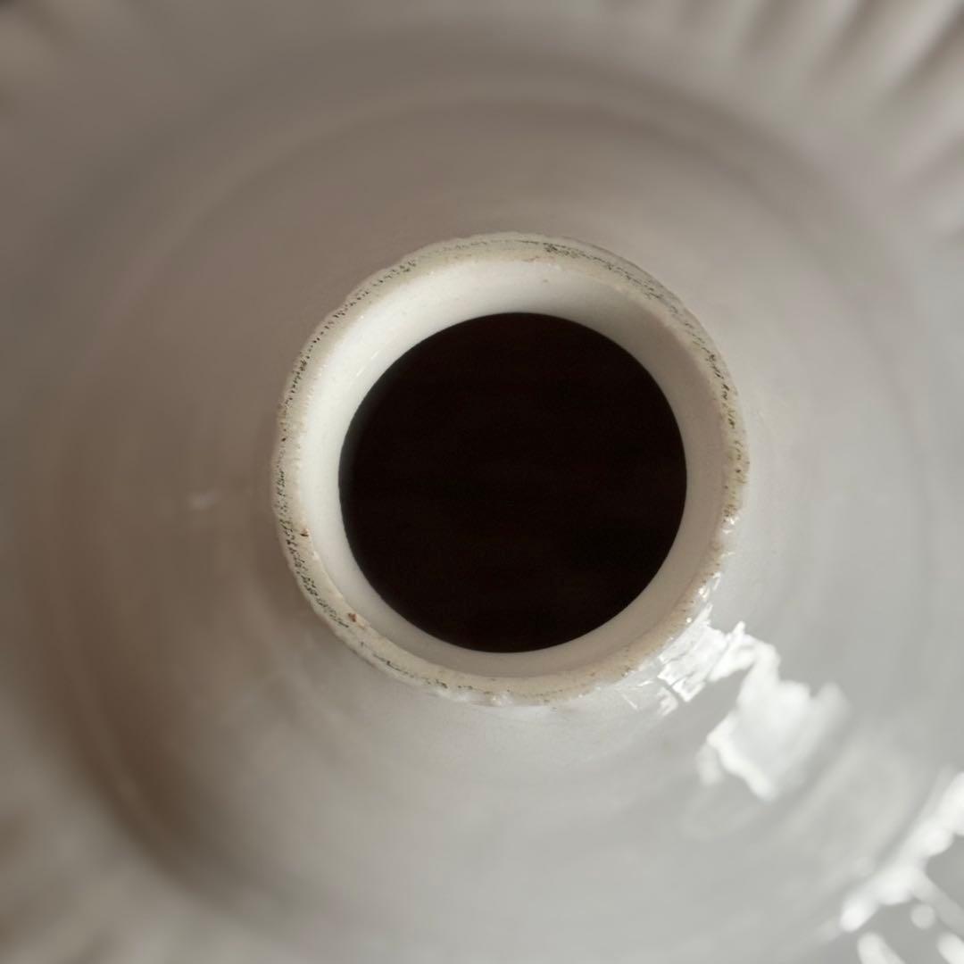 アンティーク電笠　乳白色　青